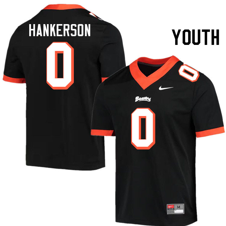 Youth #0 Anthony Hankerson Oregon State Beavers College Football Jerseys Stitched-Throwback